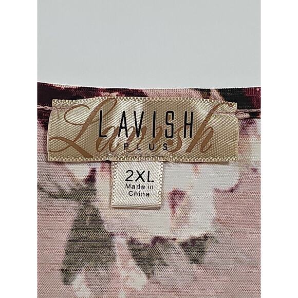 Lavish Blush Floral Sleeveless Crocheted Embellished Tunic 2XL Bloomcore Beach - Picture 3 of 6